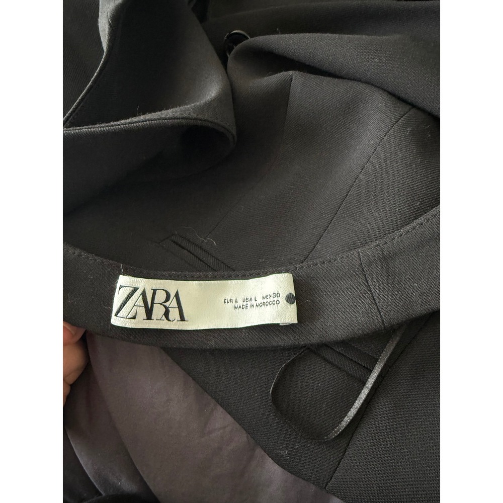Zara Halter Neck Waistcoat Vest Black Wool Blend 7926/446/800 NWT Size L - Picture 7 of 10